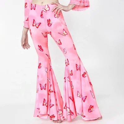 2023 Moda Mujer Ropa Pantalones estampados Fit Lady Flare Pantalones